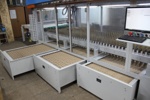 Проходной станок с техническим зрением ﻿industrial для нанесения ЛКП на деревянные детали методом распыления