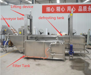 Автоматическая линия разморозки и варки креветки КИТАЙ