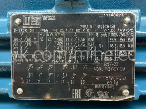 Электродвигатель 5.5 кВт, 1460 об/мин (5,5квт 1500 оборотов в минуту) Weg, W22, тип 132S-04 11360623