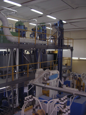 Крупоцеха, мельницы, линии размола, линии плющения