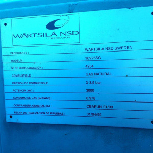 газовый генератор WARTSILA 3.000 KW