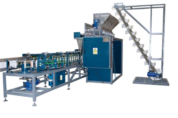 Линия фасовки и упаковки стирального порошка в картонные коробки