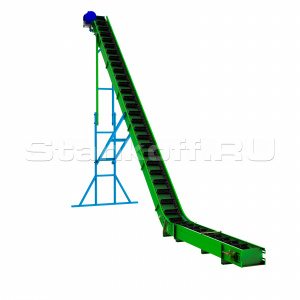Наклонный цепной скребковый транспортер (L-образный) ЛЦСТ-400
