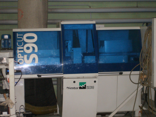 Линия раскроя трехслойного оконного бруса Dimter Opticut S90