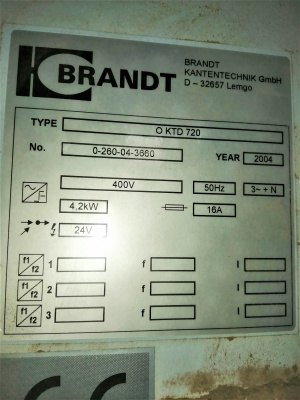 Станок криволинейный кромкооблицовочный BRANDT KTD 720