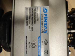 Пневматические клапаны «Pimtas» model: UDA-075, Made in Turkey