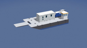 Понтон, понтонная платформа для катамарана