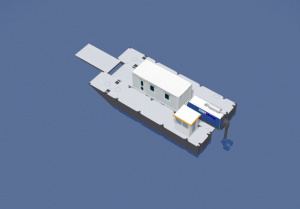 Понтон, понтонная платформа для катамарана