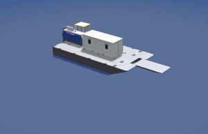 Понтон, понтонная платформа для катамарана