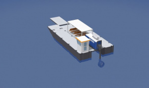 Понтон, понтонная платформа для катамарана