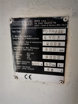 Четырехсторонний станок MAGIC FORMA 22