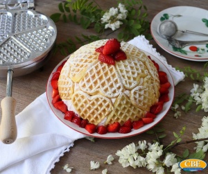 Электрическая вафельница CBE Elettrodomestici 8050300 электровафельница, бельгийская венская вафли в форме 5 сердец, толщина 3,5 mm