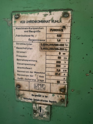 Широкоуниверсальный фрезерный станок Ruhla FUW 315/III