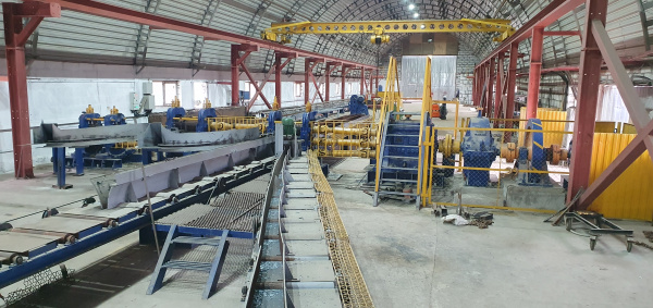 Производство стальной арматуры а500 диаметром 12 мм (арматурного проката), Линия прокатного стана, Прокатный стан