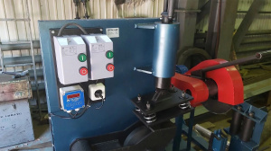 Установка для перемотки и мерной резки стальных канатов