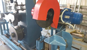 Установка для перемотки и мерной резки стальных канатов