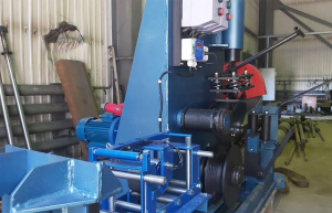 Установка для перемотки и мерной резки стальных канатов