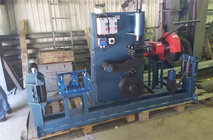 Установка для перемотки и мерной резки стальных канатов