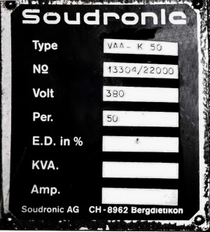 Soudronic, Сварочная Машина, blema