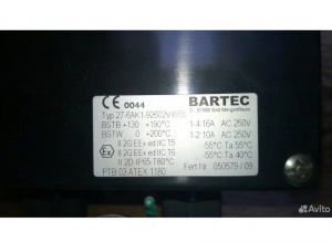 Термостат предохранительны взрывозащ. bstw, Bartec