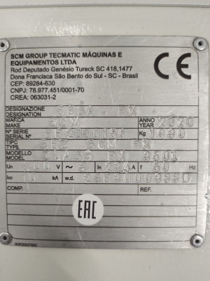 Панельная пила/форматно раскроечный станок / пильный центр без толкателя scm class px 350i