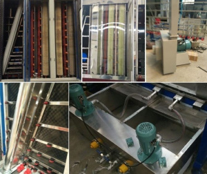 Машину для мойки стекла с плоскопрессовальной машиной LBZ1600