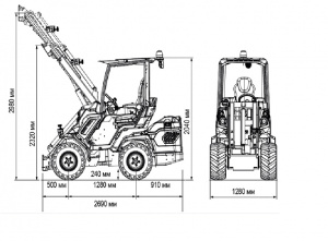 Многофункциональный шарнирно-сочлененный минипогрузчик MULTIONE 8.4SK Stage III