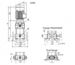 Вертикальный многоступенчатый насос CNP CDM3-8FSWPC