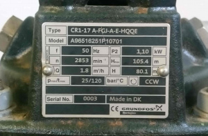 Насос вертикальный центробежный GRUNDFOS CR1-17 (A-FGJ-A-E-HQQE)