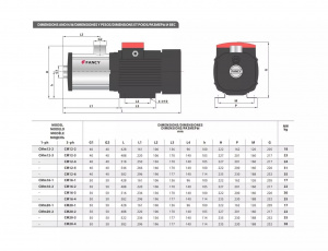 Горизонтальный многоступенчатый центробежный насос Fancy CM16-4