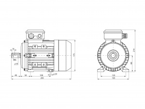 Электродвигатель 1.1 квт 2820 об/мин (1,1квт 3000 оборотов в минуту) Vilmann Z 802-2