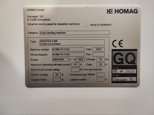 Станок кромкооблицовочный Homag Edgeteq S-500