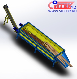 Бункерный окорочный станок БОС для групповой окорки древесины