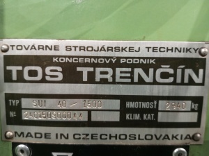 Токарный станок TOS SUI 40/1500