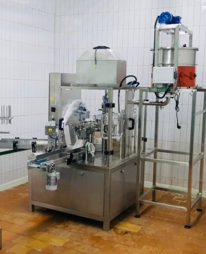 Фасовщик TDP-3M для жидких/пастообразных продуктов в готовые пакеты дой-пак