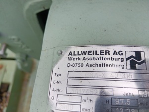 Нефтяной насос ALLWEILER CGA-X 40-315 с хранения