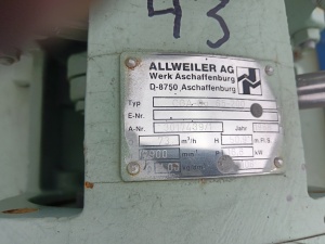 Нефтяной насос ALLWEILER CGA-Gg 65-200 с хранения