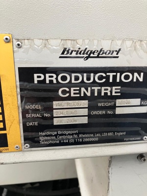 3-х осевой обрабатывающий центр BRIDGEPORT - VMC 1500 XP3 MACH-ID 8758 Производитель: BRIDGEPORT Тип: VMC 1500 XP3 Контроль: HeidenHain iTNC