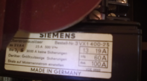 Автоматический выключатель SIEMENS