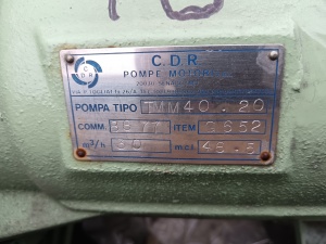 Нефтяной насос C.D.R. TMM 40.20 с хранения