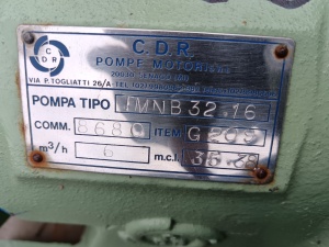 Нефтяной насос C.D.R. TMNB 32.16 с хранения