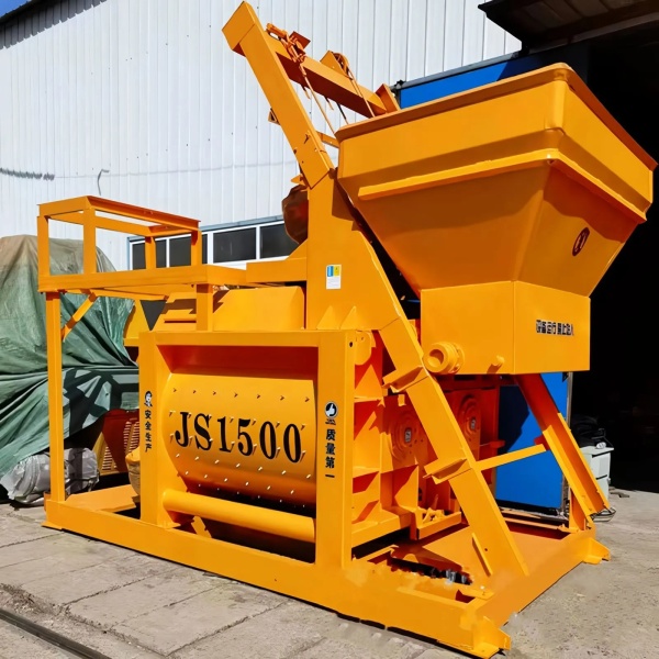 Двухвальный бетоносмеситель со скипом, JS 1500