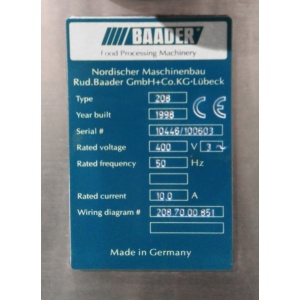 Филетировочная машина Baader 208