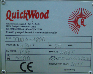 Шлифовальный станок для окон в сборе Quick Wood TUD 6-1600