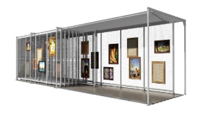 Стеллажи музейные передвижные и стационарные