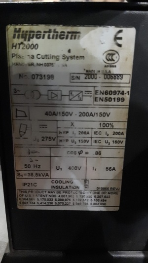 Станок плазменной резки Hypertherm HT2000