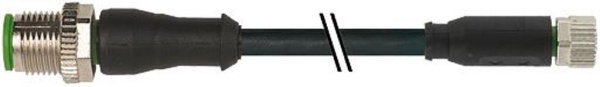 7000-40561-6200250, Murr Elektronik Германия, Кабель с разъемом М12 Вилка, M8 Розетка, кабель 2.5м