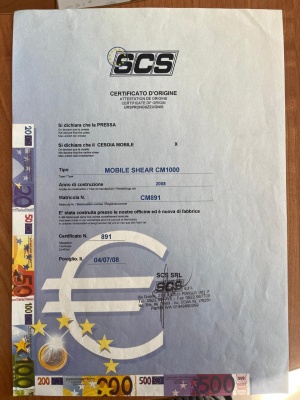 Пресс ножницы для металлолома SCS-1000,2008 г.в