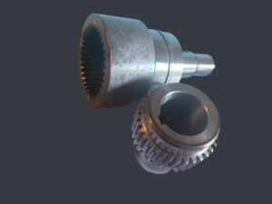 Промежуточный вал и шестерня привода коробки подач станка РТ263214