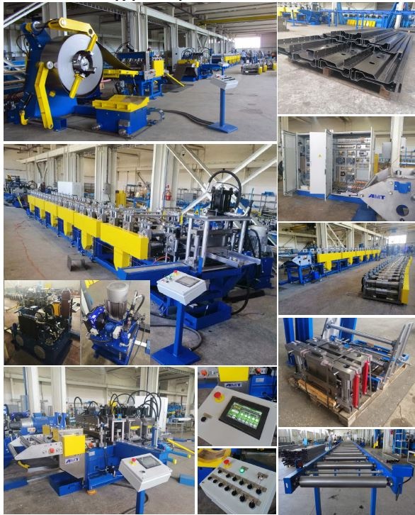 Линии профилирования балочных профилей сигма, зет-образных, w образных с пефрорацией толщиной до 4 мм (6 мм)